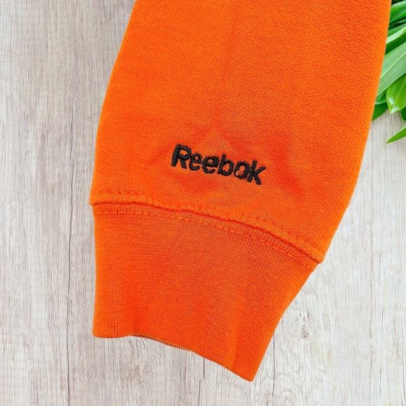 Reebok Anaheim Ducks Kids Sweatshirt Size Medium 10-12 Orange - Picture 5 of 7